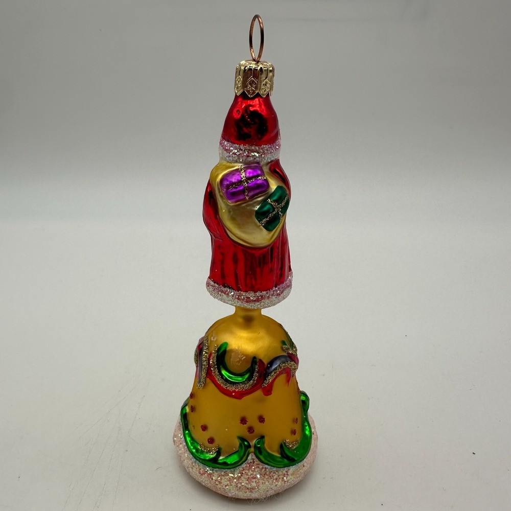 1998 Christopher‎ Radko Ring Ring 5' Ornament Santa Bell 98-081-0